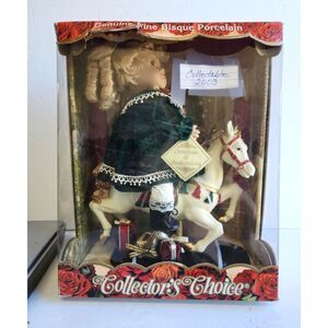 Dan Dee Collector's Choice Porcelain Doll on Carousel Horse - NIB